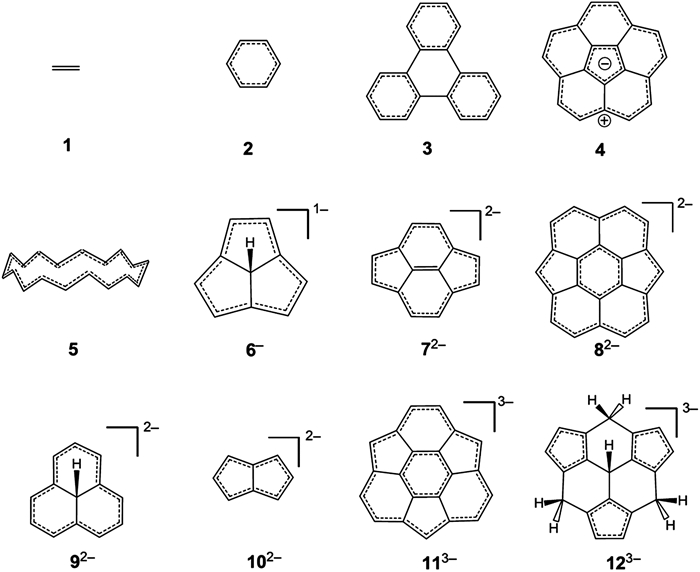 sp2碳分子π电子构型和富勒醇结构模型